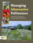 Managing Alternative Pollinators handbook cover featuring a picture of bees and blooming trees