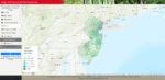 Screen shot of Rutgers SARE Agricultural Market Research App Map