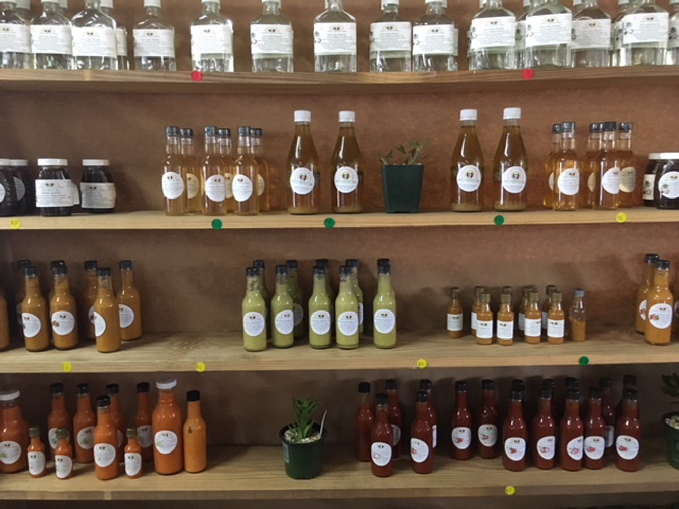 value-added products in bottles on a shelf